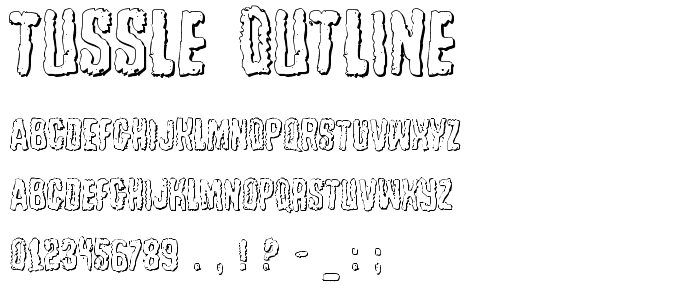 Tussle Outline font